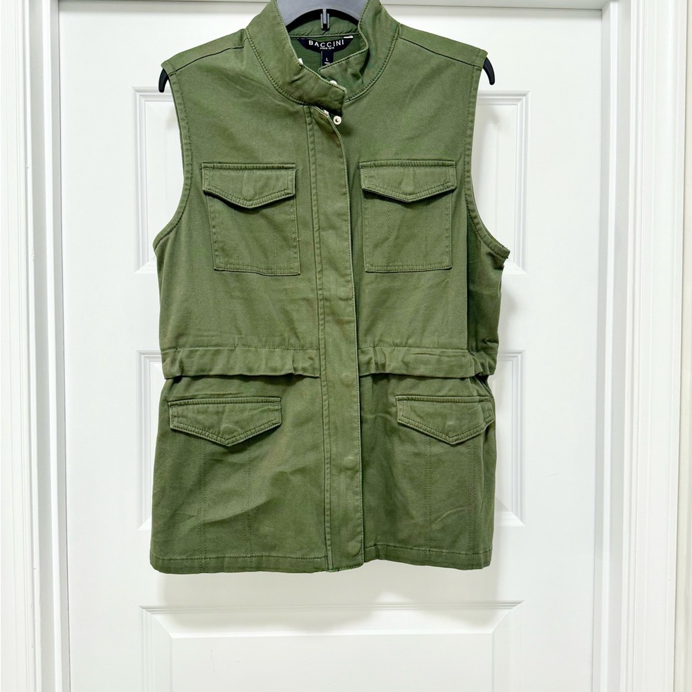 Olive Green Utility Cargo Vest Women’s Size L NWT - Picture 1 of 7